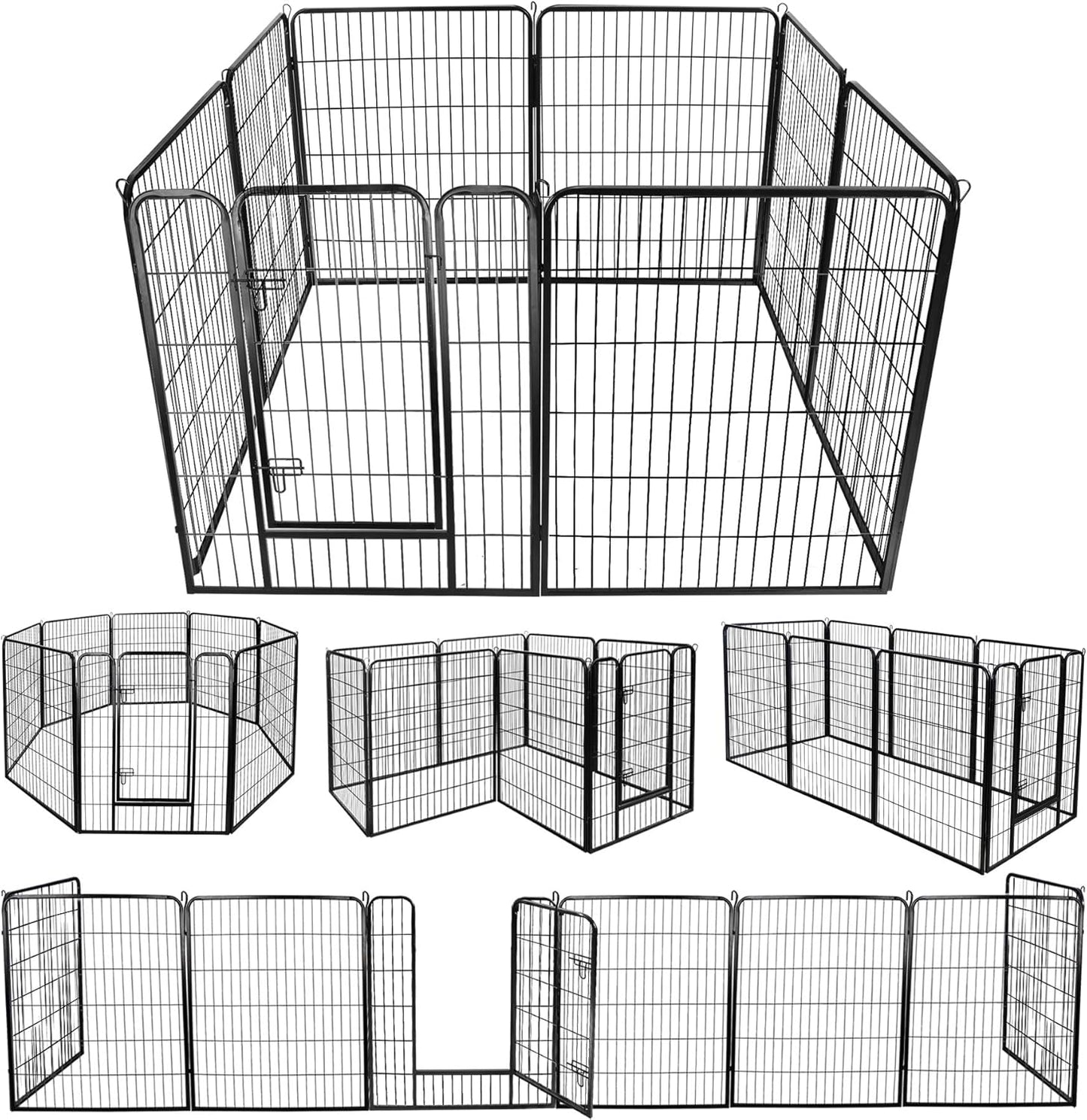 Dog Fences for the Yard, Camping, Dog Pens Outdoor, Dog Pen Indoor, 8 Panels Dog Playpen for Small/Medium/Dogs, 40 Inch Height Pet Exercise Pen for Rabbit/Puppy/Small Animals