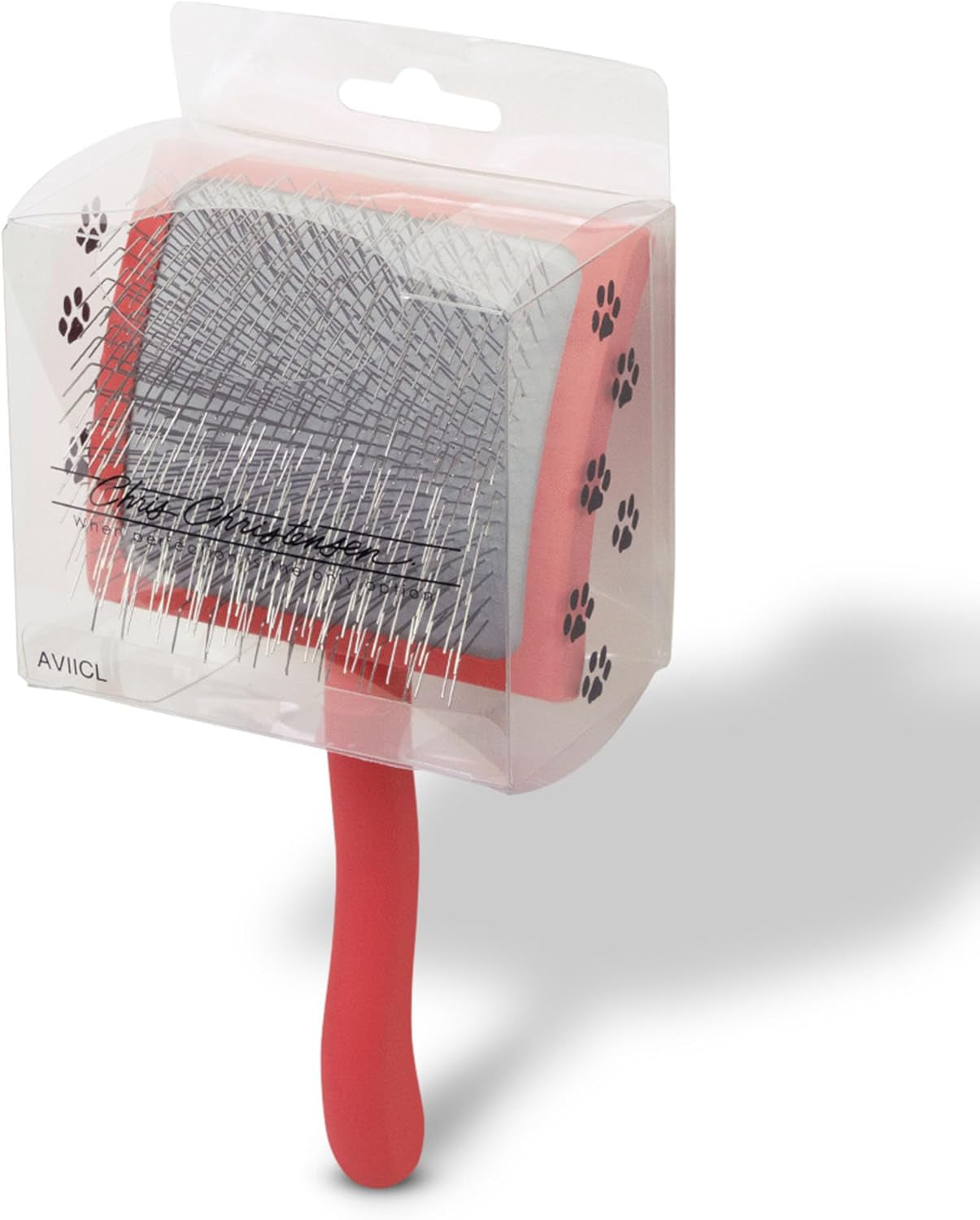 Big G Professional Slicker Brush for Dogs (Goldendoodles, Labradoodles, Poodles) - Efficient Grooming Tool for Fluffing, Detangling, and Styling, Coral, Large