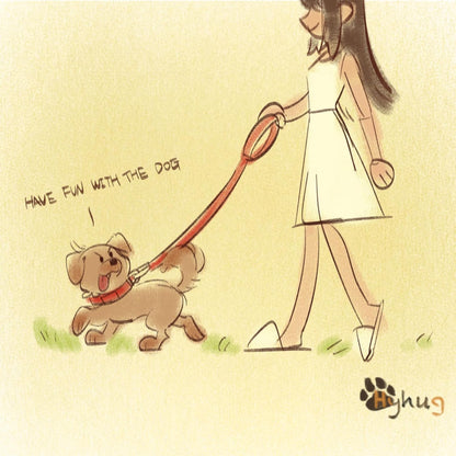 Pets 24 Inches Heavy Duty Short Leash with Comfortable Handle and Lightweight Aviation Aluminium Clip Lead- for Large Medium Dogs Daily Necessities. (Hot Pink)