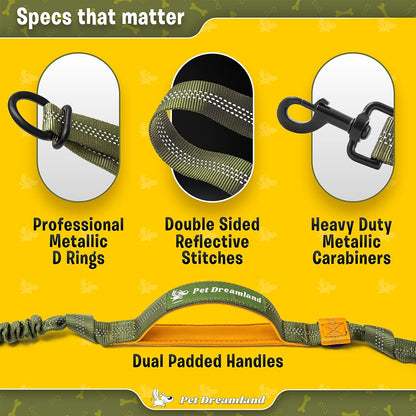 Exquisite Hands Free Leash for Large Dogs. Ultimate Comfort & Freedom for Running, Walking and Hiking. Premium Quality, Durable & Versatile Dog Walking Belt. Your Dog Will Love It.