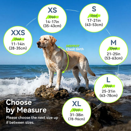 Front Float Dog Life Vest, Dog Life Jacket for Swimming & Boating, Swimming Vest with Chin Float & Handle, Ripstop & Buoyancy for Puppy Doggy, S, Bright Green