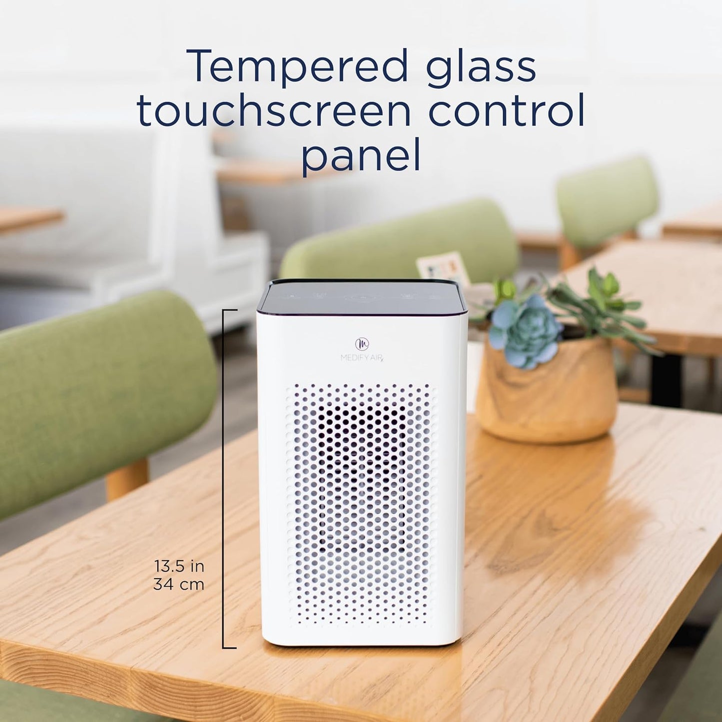 Medify MA-25 Air Purifier with True HEPA H13 Filter | 825 Ft² Coverage in 1Hr for Allergens, Smoke, Wildfires, Odors, Pollen, Pet Dander | Removal to 0.1 Microns | White, 1-Pack