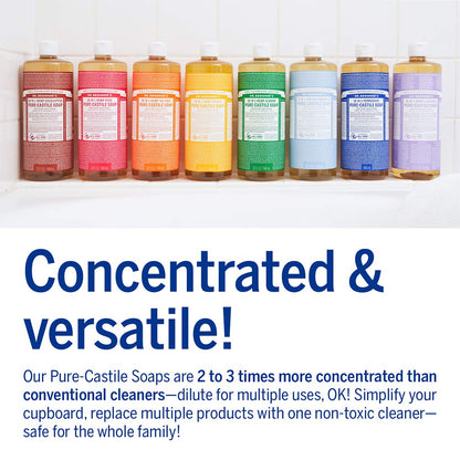 Magic Soap-Pure-Castile Liquid Soap (Citrus, 32Oz, 2-Pack)-Regenerative Organic Certified Oils, 18-In-1 Uses: Body, Hair, Laundry, Pets & Dishes, Concentrated, Vegan, Non-Gmo