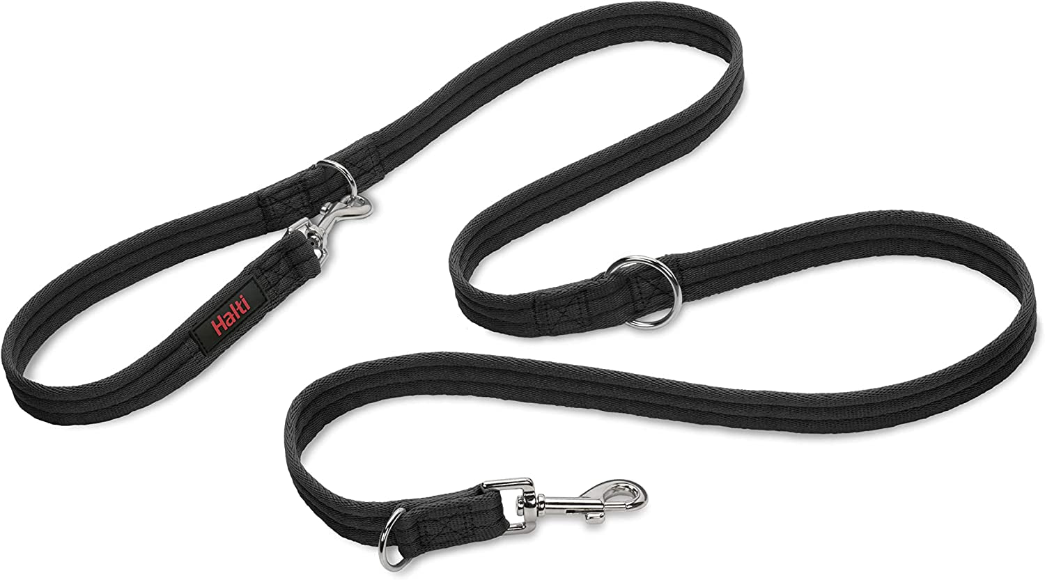 Training Leash - Multifunctional Double-Ended Dog Leash, Ideal for Anti-Pulling Dog Training. Lightweight, Soft & Durable. Suitable for Puppies and Small Dogs (Size Small, Black, 2M)