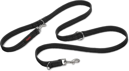 Training Leash - Multifunctional Double-Ended Dog Leash, Ideal for Anti-Pulling Dog Training. Lightweight, Soft & Durable. Suitable for Puppies and Small Dogs (Size Small, Black, 2M)
