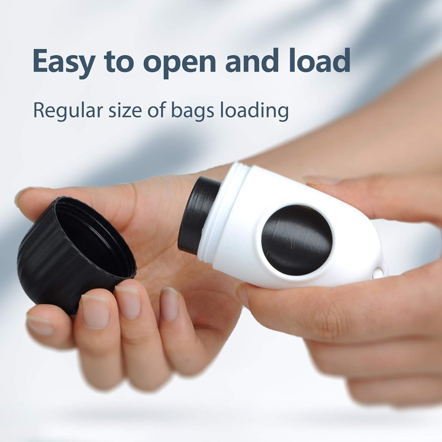 Retractable Dog Leash with Dispenser and Poop Bags, 16 Ft Pet Walking Leash for Medium Dog or Cat up to 44 Lbs, Anti-Slip Handle, Tangle-Free, Reflective Nylon Tape (M, Black)