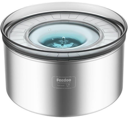 1Gallon Dog Water Bowl, 3.8L No Spill Water Bowl for Dogs, Stainless Steel Sp...