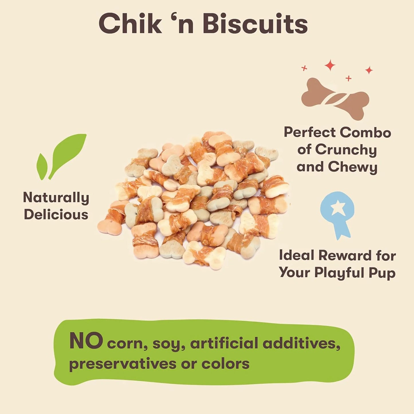 Chik 'N Biscuits Dog Treats, 16 Oz. Pet Treats in Resealable Bag