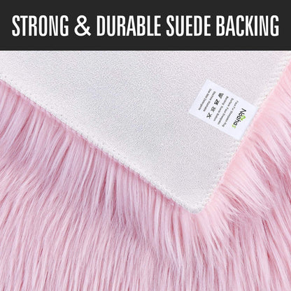 Luxury Fluffy Rugs Bedroom Furry Carpet Bedside Faux Fur Sheepskin Area Rugs Children Play Princess Room Decor Rug, 2 X 4 Feet