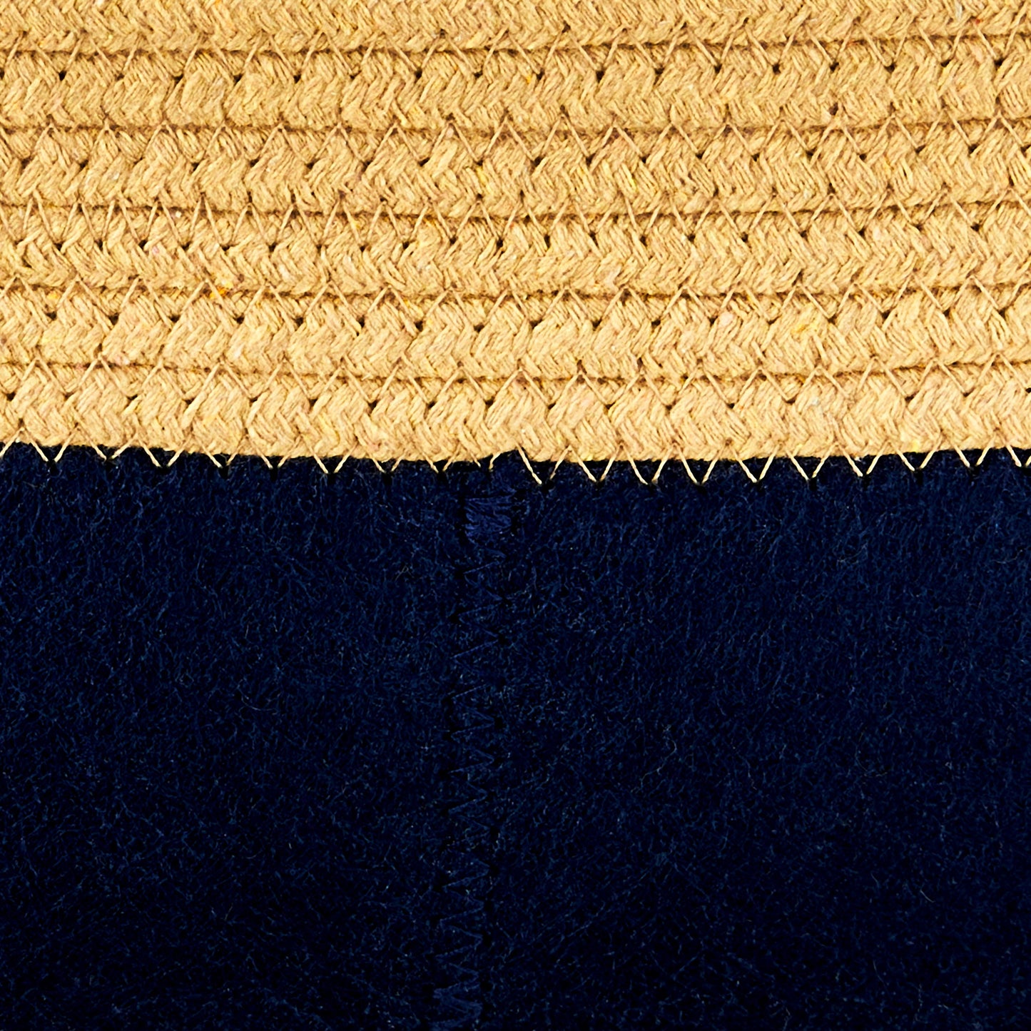 19-Inch Oval Multicolored Woven Felt Rope Cat Bed with Catnip