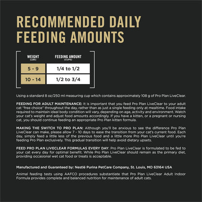 Indoor Cat Food Liveclear Cat Allergen Reducing Turkey and Rice Formula - 3.2 Lb.