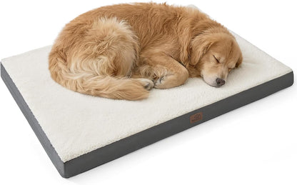 XL Dog Beds Large Sized Dog -Comfy Flat Extra Large Pet Beds with Removable Washable Cover, Orthopedic Egg Crate Foam Mat, Suitable for Pet up to 100 Lbs
