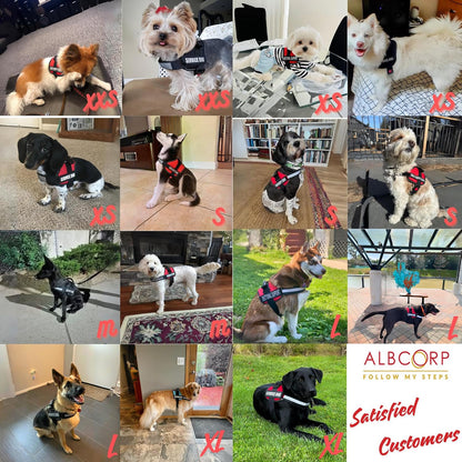 Reflective Therapy Dog Vest Harness, Woven Nylon, Adjustable Service Animal Jacket, with 2 Hook and Loop Therapy Dog Removable Patches. Red, Extra Small