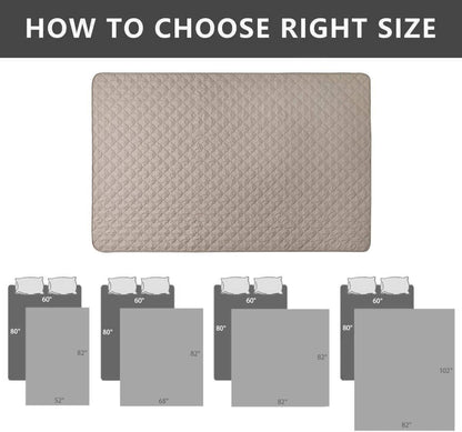 Dog Bed Cover Washable Pee Pads Dog Blankets for Puppy Large Dog Cat,Sofa Reversible Changing Pad Reusable 1 Piece（82"X102",Beige）