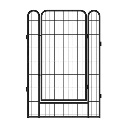 16 Panels Heavy-Duty Metal Playpen with Door, 39.37' H Dog Fence Pet Exercise Pen for Outdoor, Indoor