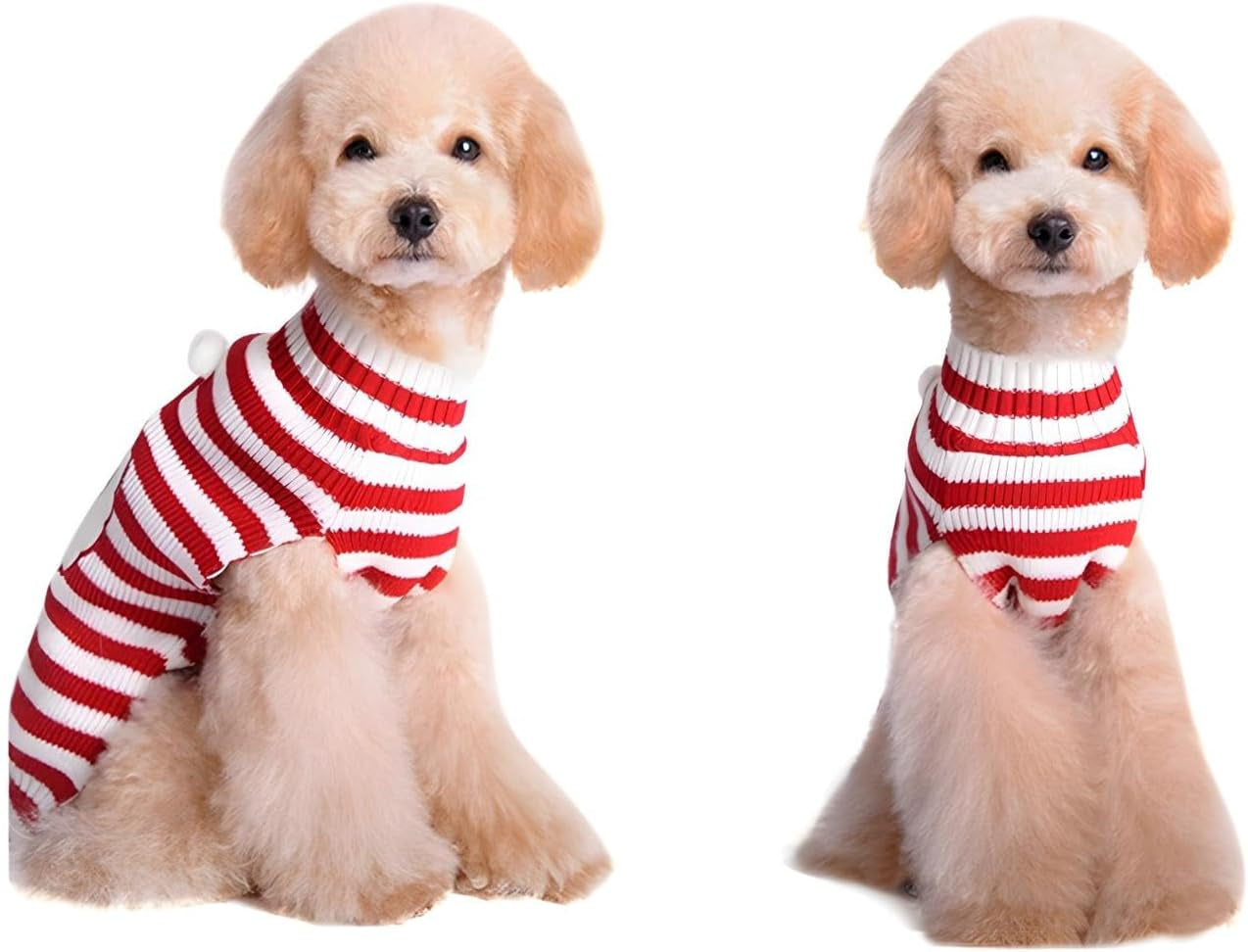Santa Claus Pet Sweater Dog Sweaters Cold Weather Outfit for Small to Medium Sized Dogs and Cats for Christmas Day (Santa Claus, X-Small)