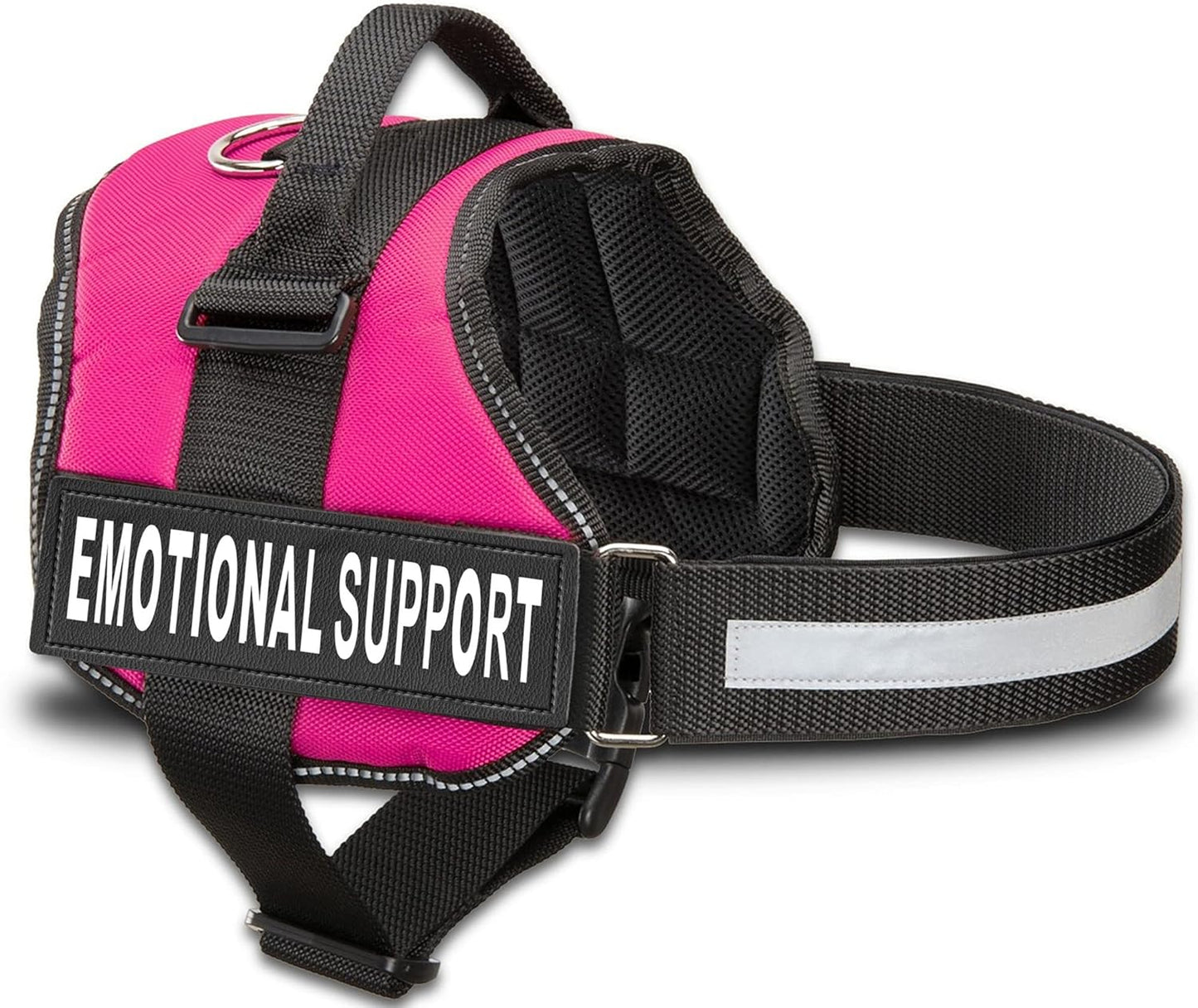 Heavy Duty Emotional Support Dog Vest Harness with Reflective Straps, Interchangeable Patches & Top Handle - ESA Vest in 8 Sizes, Durable Service Dog Harness for Working and Support Dogs