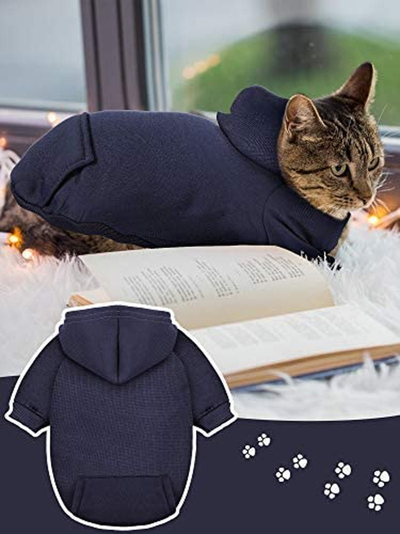 XXS Dog Sweater Ensemble - 4-Piece Winter Hoodie Set with Hat and Pocket for Small Breeds and Puppies, Perfect for Chihuahuas