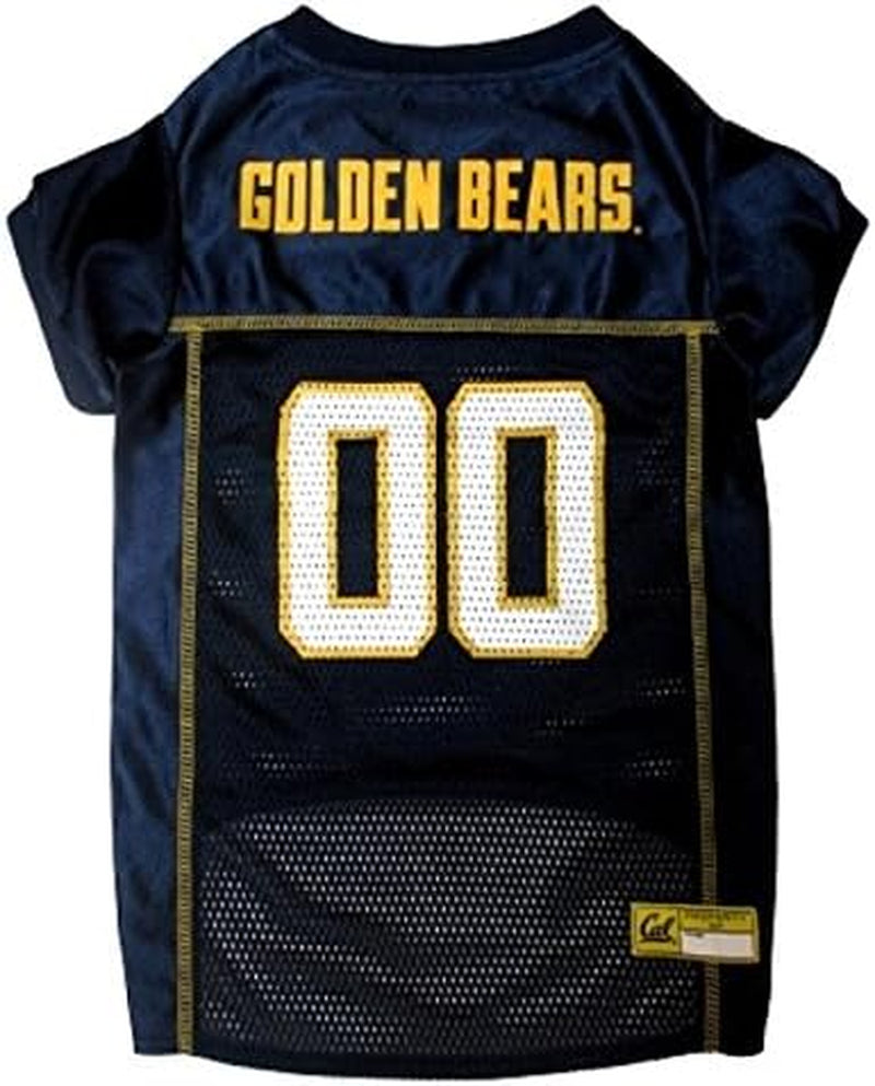 NCAA College California Golden Bears Mesh Jersey for DOGS & CATS, Size Large, Licensed Dog Jersey with Your Favorite Football/Basketball College Team