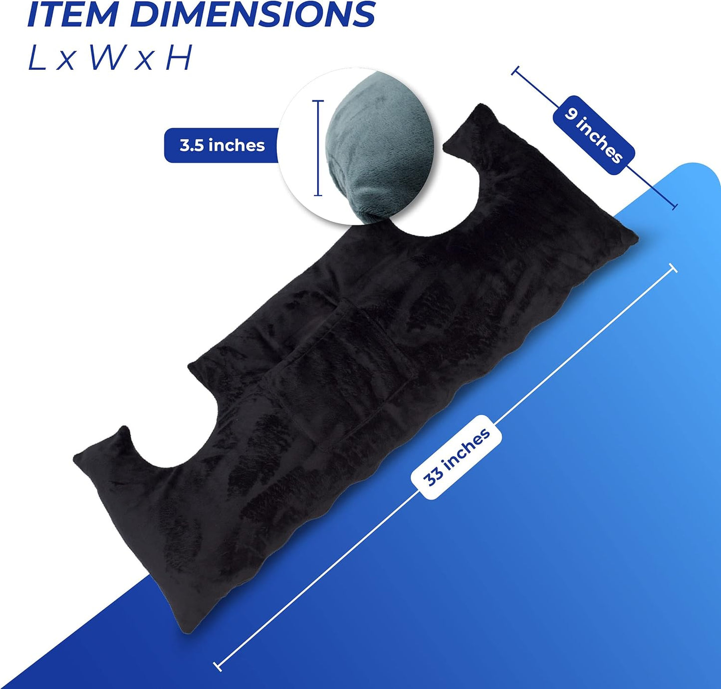 Mastectomy Post Op Chest Pillow - Black