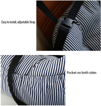 Dog Car Seat Pet Booster Seat Pet Travel Safety Dog Bed for Car with Storage Pocket