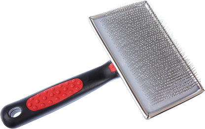 Paw Brothers Soft Flat Slicker Brush with Coated Pin Tips, Large/X-Large for Professional Groomers