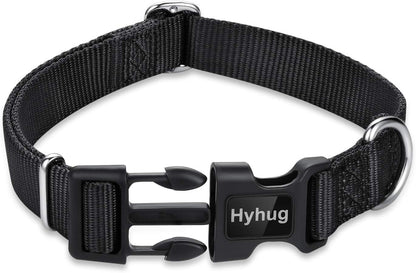 Puppy Collar with Quick Release Buckle, Nylon Adjustable Durable Cute Dog Collar for Small Dogs, Male and Female(Small, Black)