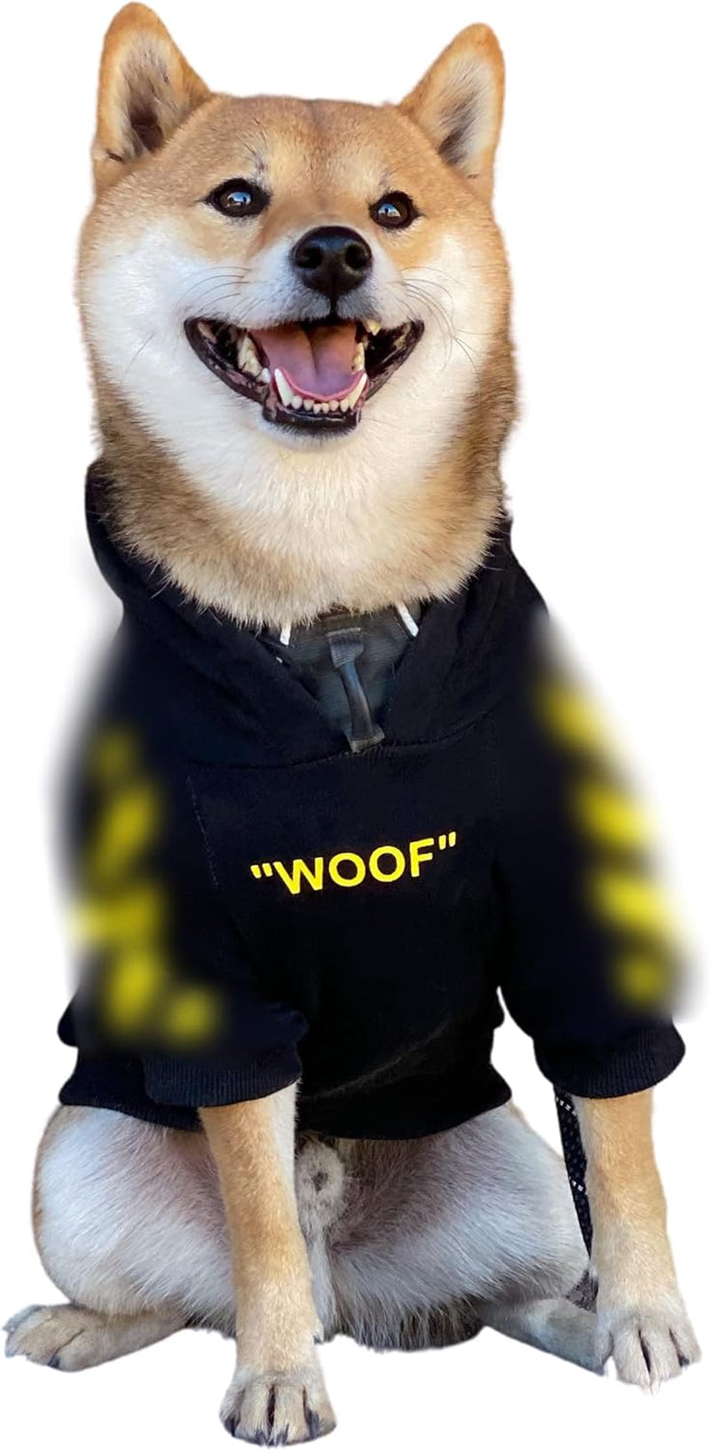 Stylish Dog Hoodie Dog Clothes Streetwear Cotton Sweatshirt Fashion Outfit for Dogs Cats Puppy Small Medium Large (5XL, Yellow)