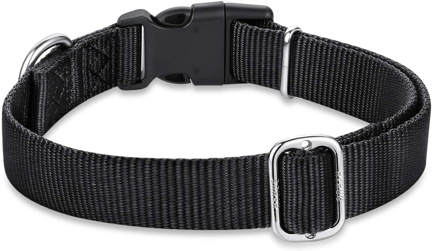 Puppy Collar with Quick Release Buckle, Nylon Adjustable Durable Cute Dog Collar for Small Dogs, Male and Female(Small, Black)