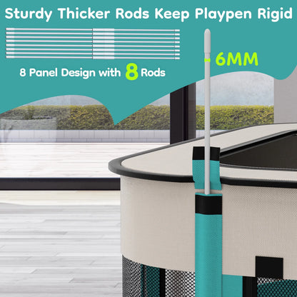 Foldable Portable Pet Playpen for Dogs and Cats - Versatile Exercise Kennel Tent with Removable Shade Cover for Indoor and Outdoor Use (Medium)