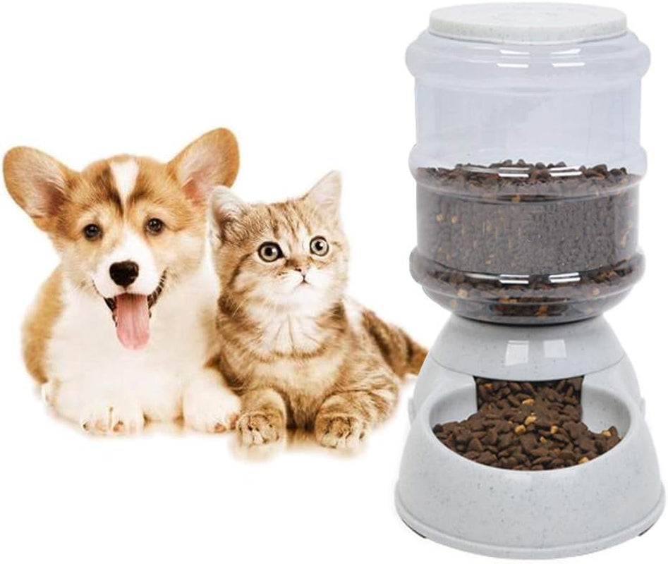 Automatic Pet Feeder with 1-Gallon Capacity for Cats and Small Dogs - Durable Gravity Food Dispenser