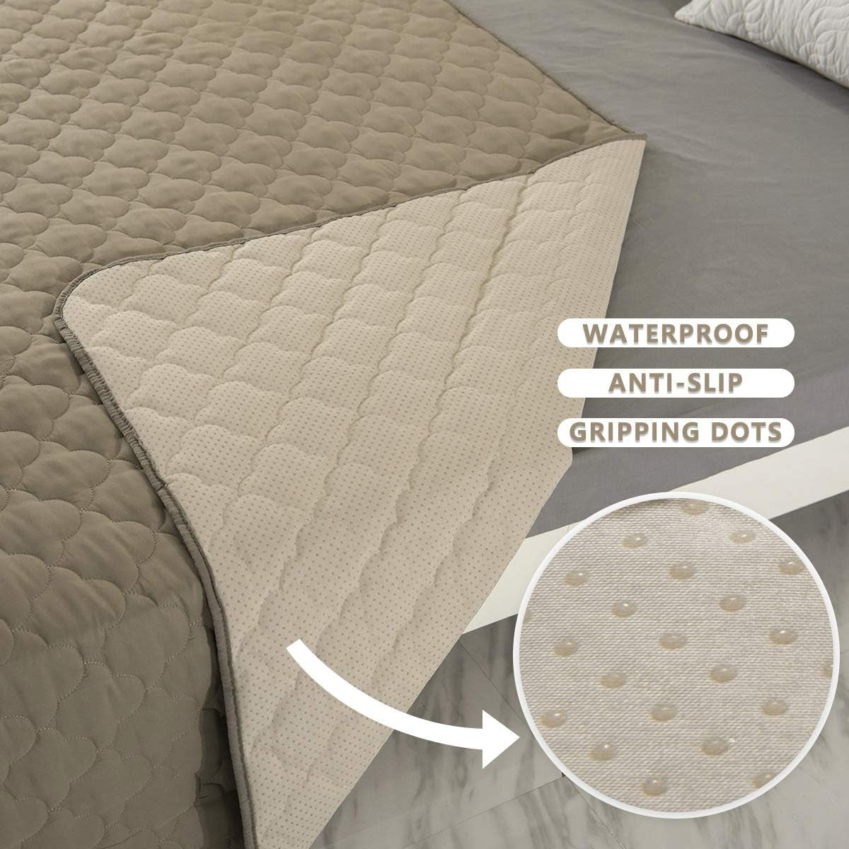 Dog Bed Cover Washable Pee Pads Dog Blankets for Puppy Large Dog Cat,Sofa Reversible Changing Pad Reusable 1 Piece（82"X102",Beige）