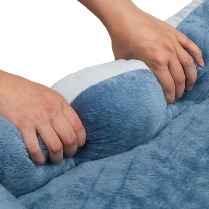 Orthopedic Rectangle Bolster Pet Bed,Dog Bed, Medium 25X21 Inches Blue, by , Blue with Orthopedic Insert. (HCT-ORT-BLUE)