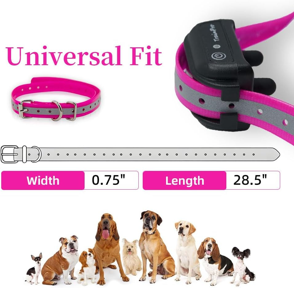 Universal 27 ½” X ¾” Replacement Band Strap for Dog Training Collar - Adjustable Waterproof TPU for Remote E-Collar, Static/Vibration Shock Trainer, Fits Most Bark Control & Obedience Devices