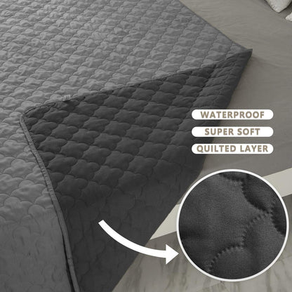 Dog Bed Cover Washable Pee Pads Dog Blankets for Puppy Large Dog Cat,Sofa Reversible Changing Pad Reusable 1 Piece（82"X82",Dark Grey+Grey）