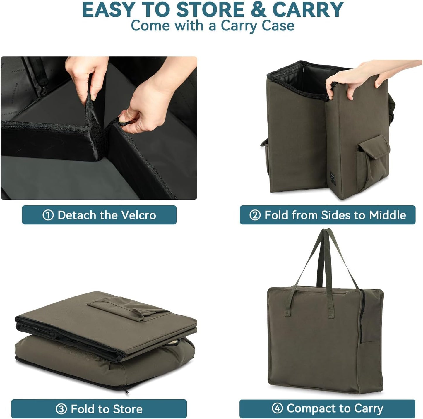 Small Dog and Cat Booster Seat with Storage Pockets for Vehicles, Dark Brown