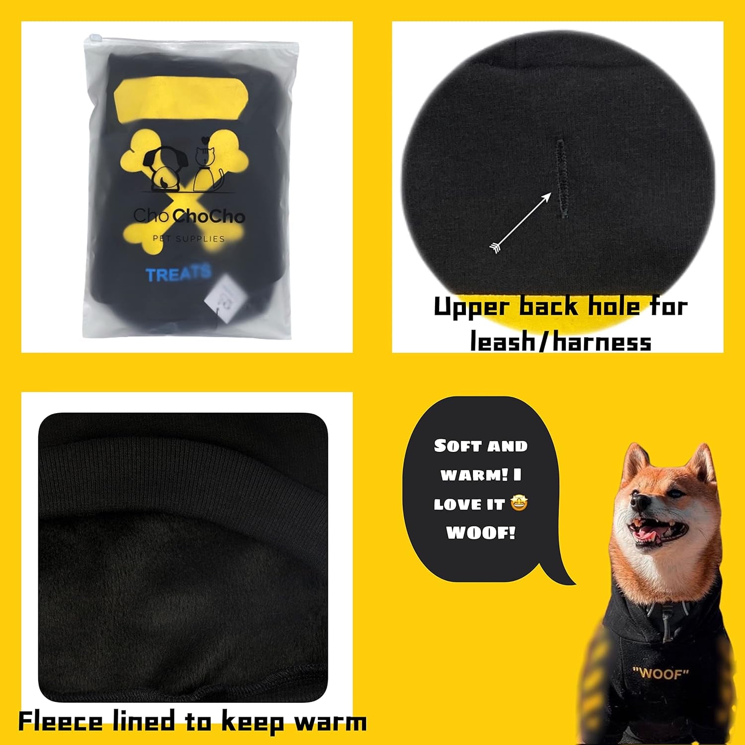 Stylish Dog Hoodie Dog Clothes Streetwear Cotton Sweatshirt Fashion Outfit for Dogs Cats Puppy Small Medium Large (5XL, Yellow)