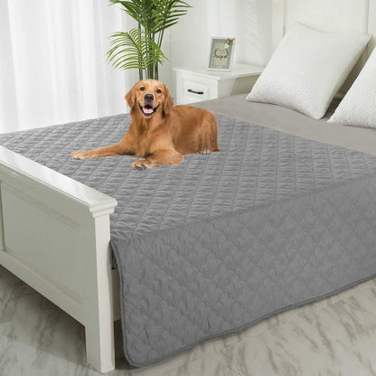 Dog Bed Cover Washable Pee Pads Dog Blankets for Puppy Large Dog Cat,Sofa Reversible Changing Pad Reusable 1 Piece（82"X82",Dark Grey+Grey）