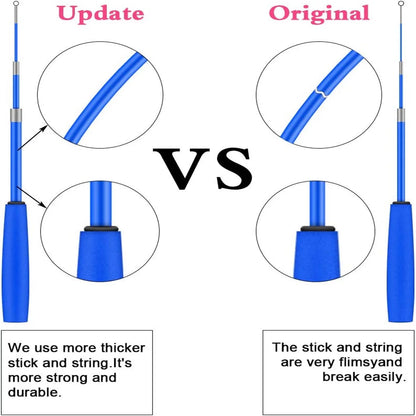 Cat Feather Toys, 13PCS Replacement Teaser with Bell Refills and 2PCS Retractable Cat Wand Toy , Interactive Cat Wand for Kitten Cat Having Fun Playing