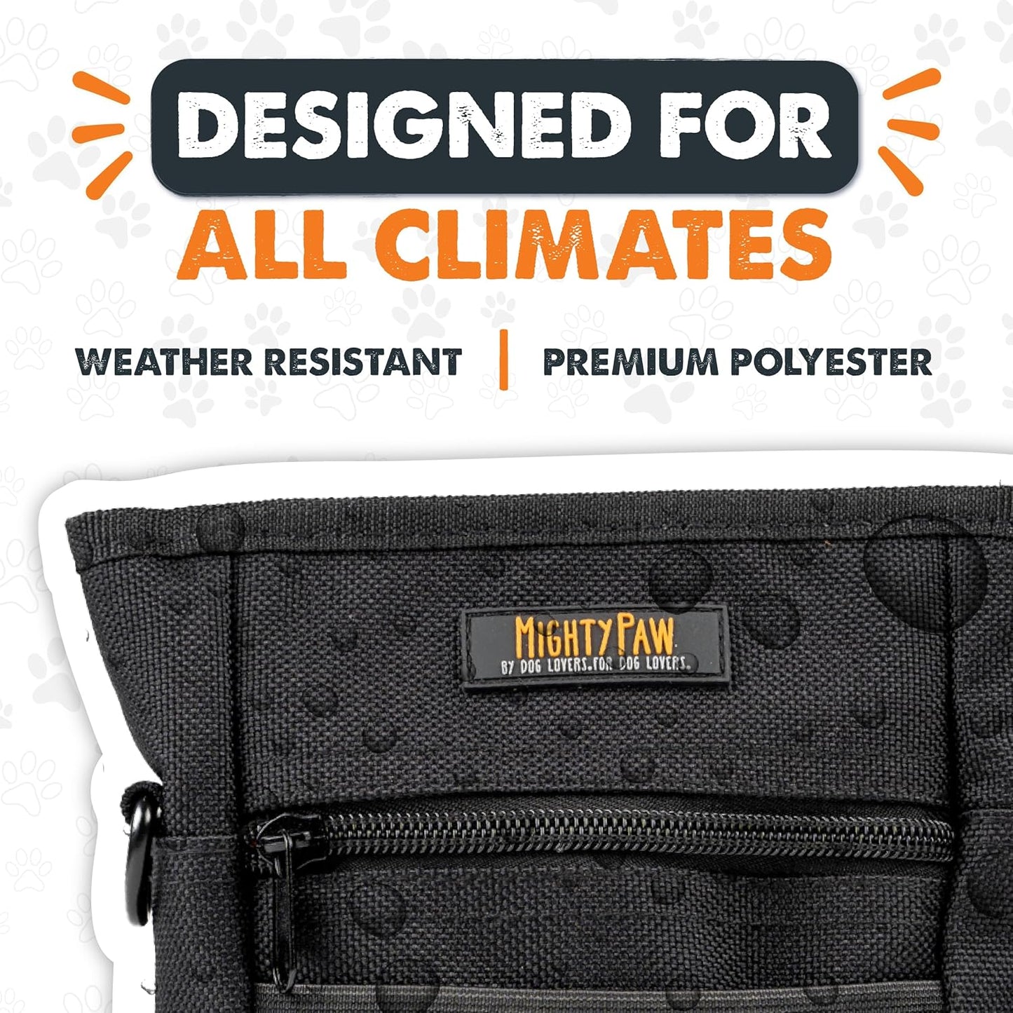 Dog Treat Pouch | No Spill Magenetic Clasp - Hands-Free Pouches for Training - Pets Training Treat Pouches for Dog Walks - Pet Bags Pouch - Built in Poop Bag Holder - Black