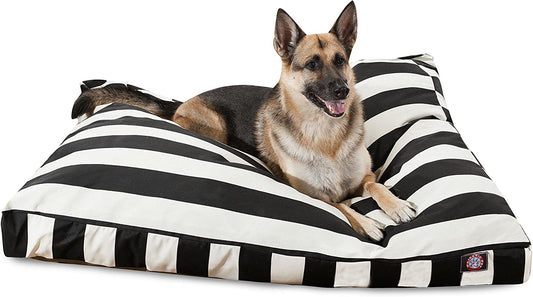 Extra-Large Rectangle Washable Dog Bed - Non-Slip Comfortable Pet Bed with Removable Cover - Perfect for Dog Crates and Kennels - Dimensions: 50"x42"x5" - Black