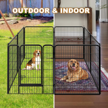 Dog Fences for the Yard, Camping, Dog Pens Outdoor, Dog Pen Indoor, 8 Panels Dog Playpen for Small/Medium/Dogs, 40 Inch Height Pet Exercise Pen for Rabbit/Puppy/Small Animals