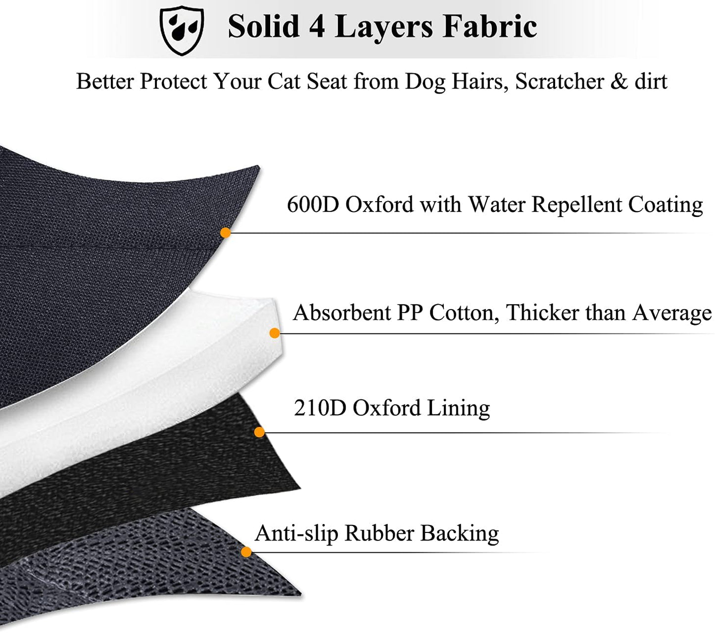 Dog Seat Covers, Dog Backseat Cover Pet Bench Protectors with Anti-Slip Backing, Back Seats Cover Rear Seat Covers Car Seat Cover for Dogs, Heather Khaki, 46" L * 52" W