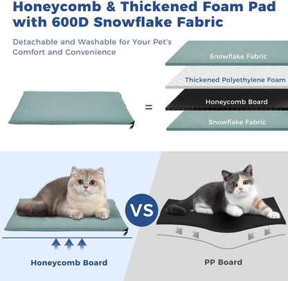 Dog & Cat Carrier Backpack for 4-18Lb Pets - Ventilated Safe Design with Padded Back Support, Breathable Mesh Pet Backpack for Hiking, Travel, Outdoor (Blue)