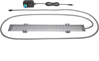 Happybird Lighting Bird Cage Light with Chew Guard - Full Spectrum LED Pet Light - Simulates Natural Environment - Safe for Hookbill Birds – Easy to Install - (18" Long)