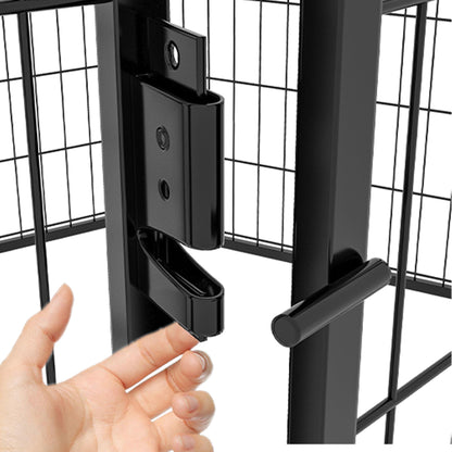 16 Panels Heavy-Duty Metal Playpen with Door, 39.37' H Dog Fence Pet Exercise Pen for Outdoor, Indoor