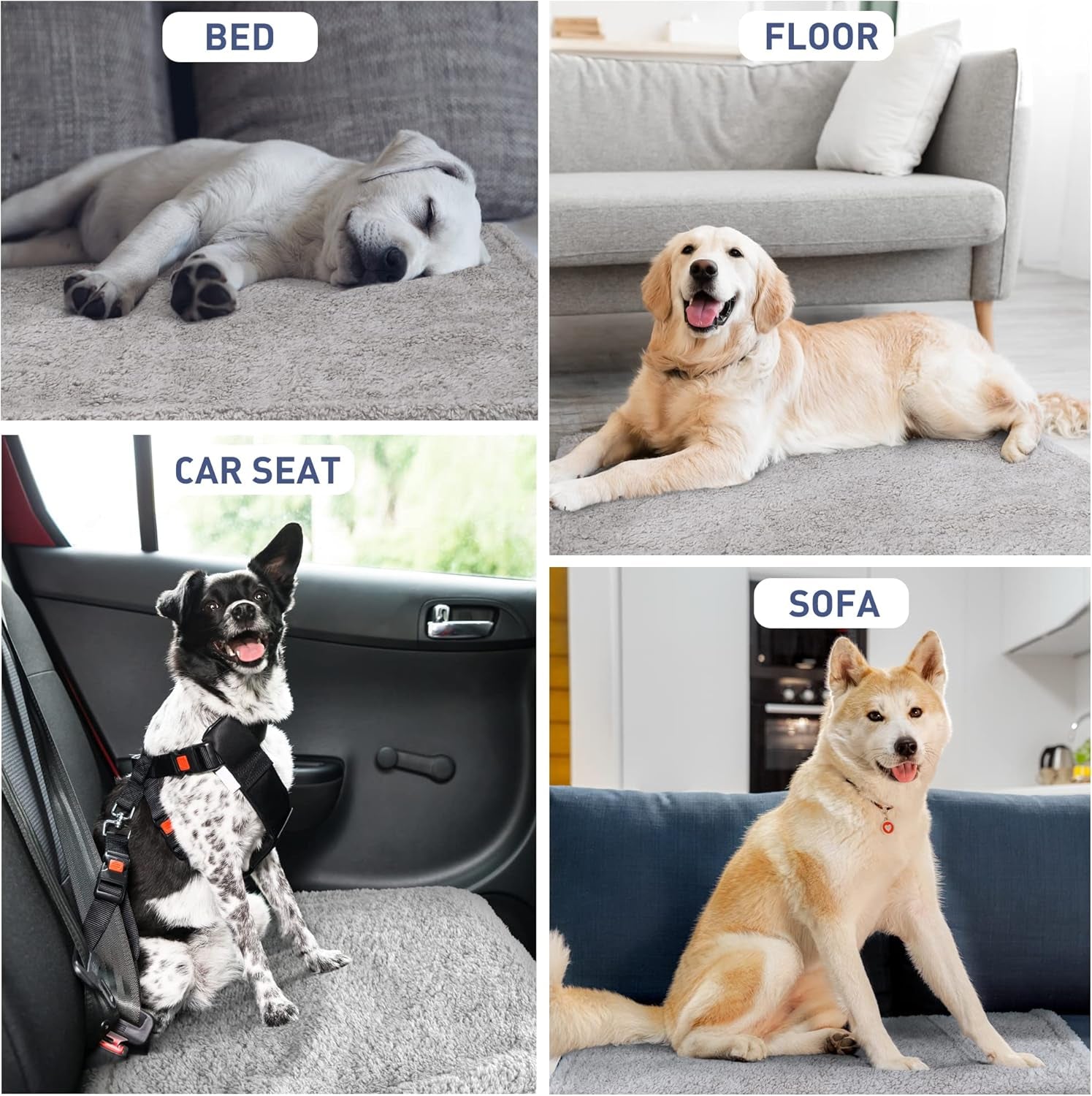 Reversible Waterproof Pet Blanket for Couches, Beds, and Sofas - Washable Furniture Protector for Large Dogs Against Fur, Dirt, and Accidents