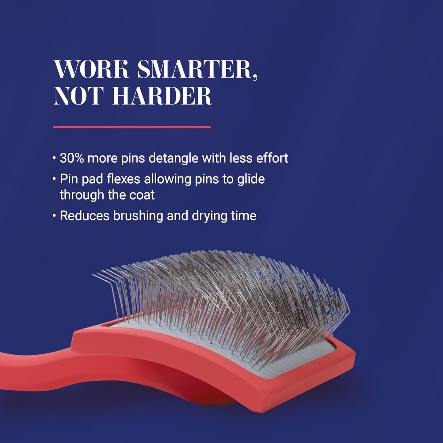 Big G Professional Slicker Brush for Dogs (Goldendoodles, Labradoodles, Poodles) - Efficient Grooming Tool for Fluffing, Detangling, and Styling, Coral, Large